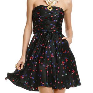 Halston Heritage Confetti Dot Strapless Dress